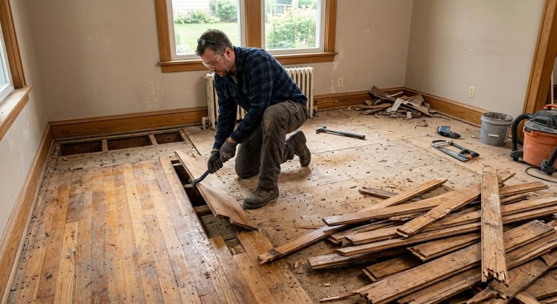 Hardwood Floor Removal in Conroe, TX
